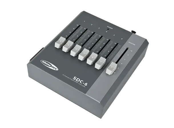 Showtec SDC-6 6 kanals lysmikser 6 xfadere, batteri og power