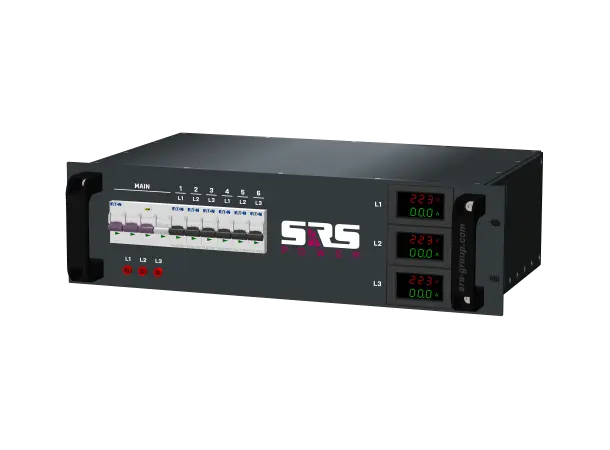SRS PDU out: 6xSC, 1xRCD, 3xVAmeter 3U, in: CEE32/5+T cable 1.5m