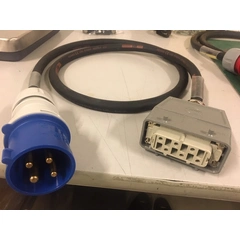 SRS 32A BLUE Power input cable 230V, 2M for Hybrid Harting - RUBBER BLACK Cable