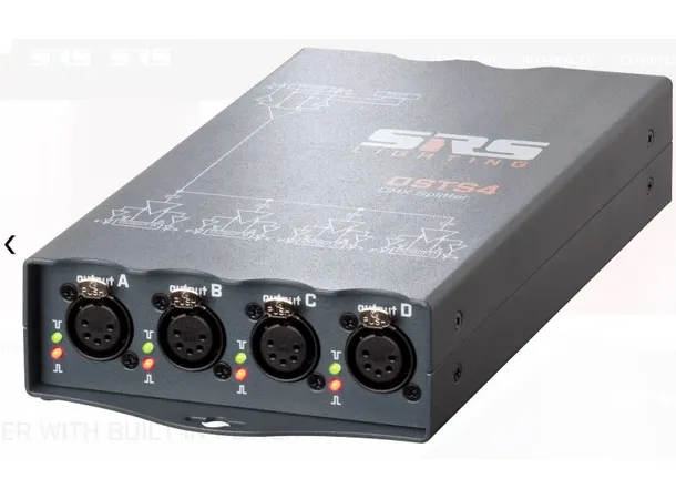 SRS DSTS4-5 4ch DMX splitter 5 pin, M10, Wired schuko 