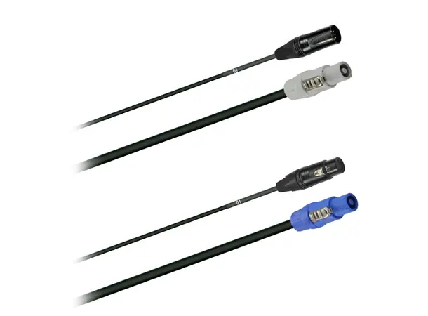 PROkabel Hybrid PCON+DMX5 3M Extension, Neutrik plugger 