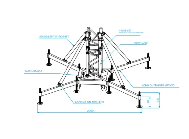Prolyte MPT Tower  STABILIZER FOR MPT-012&ST-012 