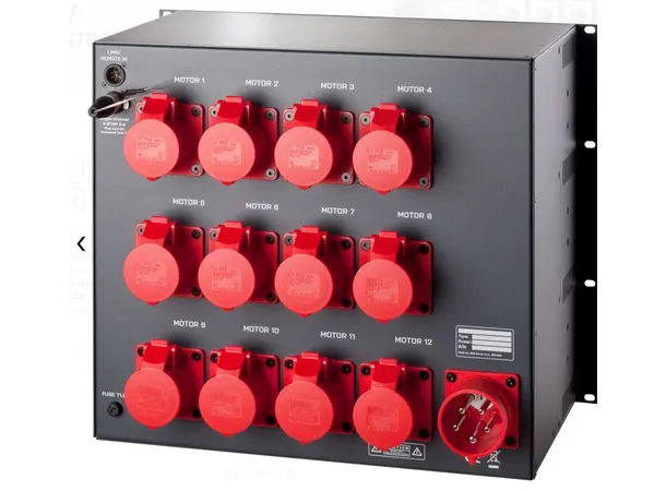 SRS MCBC12-DV- Hoist Control, 9U CEE32A/5 in,12xCEE16/4 out, LINK, 