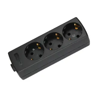 PROkabel Nettpadde 3 stikk SORT, bulk