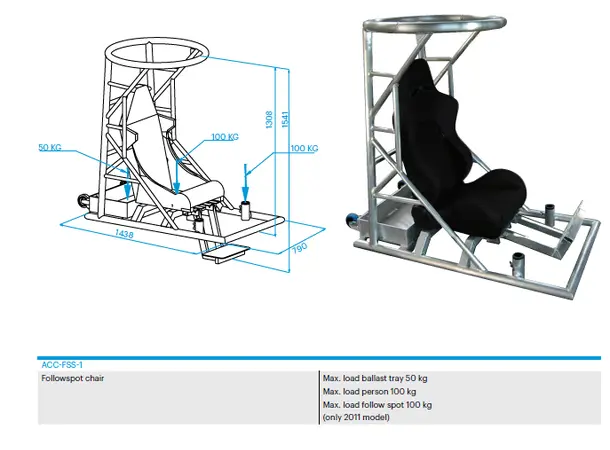 Prolyte Followspot Chair Type 1 