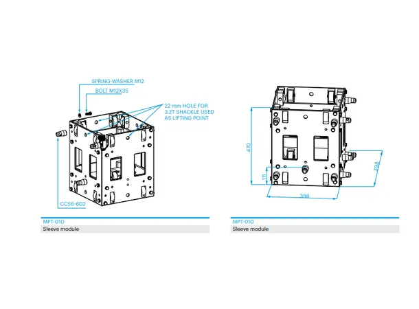 Prolyte MPT-010 MPT Tower Sleeveblock 30/40 