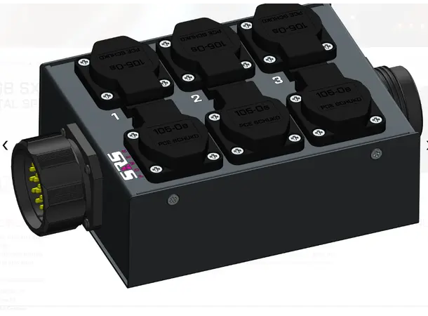 SRS MSB SX19T-6SC Soca in/link-6 Schuko Soca in/through - 6 Schuko out 