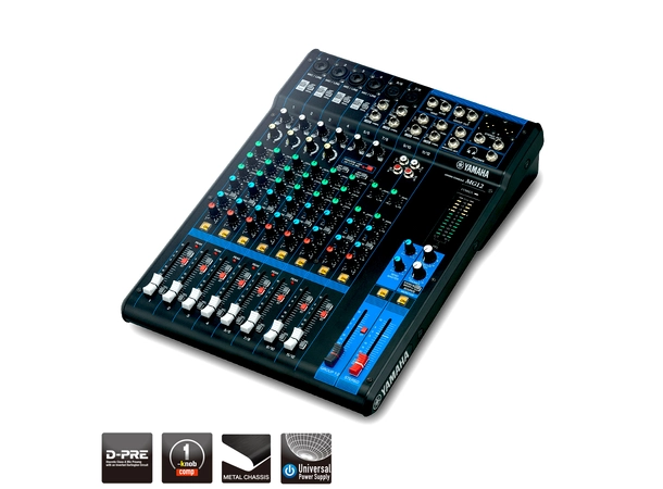 Yamaha MG12 Lydmikserer 6 mic, 4 stereo, 2 Aux 