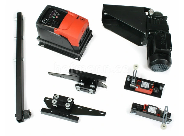 H-Track Motorisert  15m komplett m/enkel start/stopp bryter Sort eloksert 