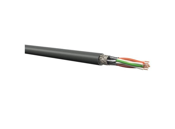 PROkabel CAT 7 PUR cable BLACK 4x2xAWG 26/7, 7,3mm, BULK 