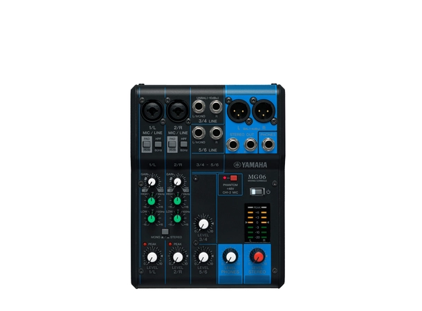 Yamaha MG06 Lydmikser 2 mic, 2 stereo, XLR out, +PSU 