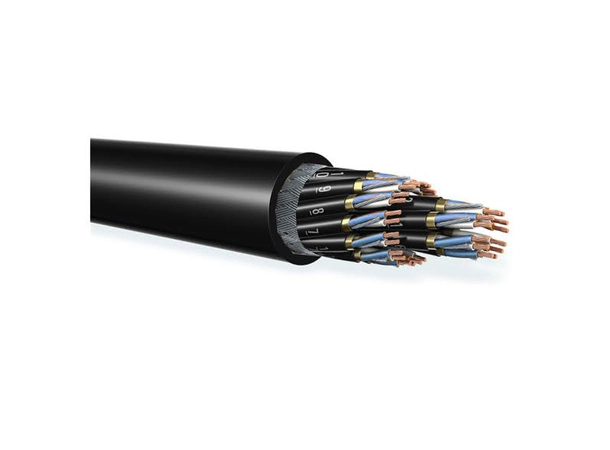 PROkabel AES/EBU multi 4 par, 110 Ohm Black, Ø=7,6mm, PUR, BULK 
