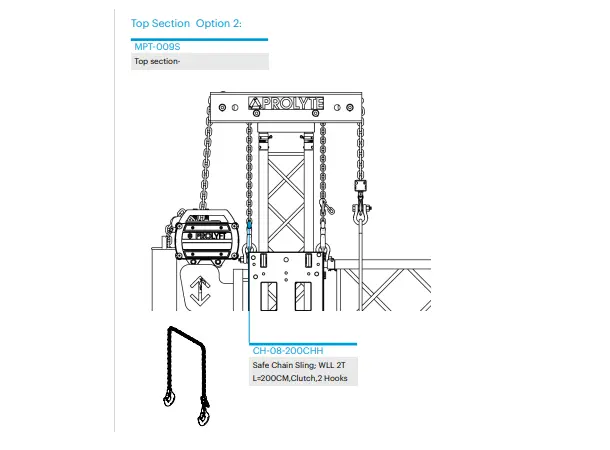 Prolyte MPT-009S MP TowerTop Section Symetric 