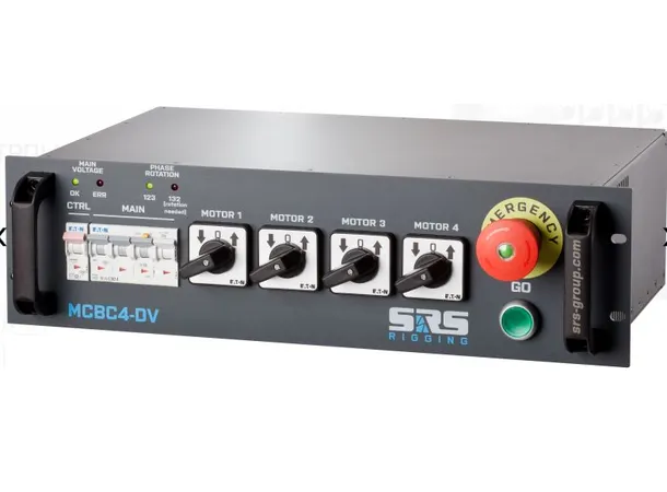 SRS MCBC 4-DV DELTA Hoist Control, 3U 32A BLUE-4 pin in,4xCEE16/4 Out 