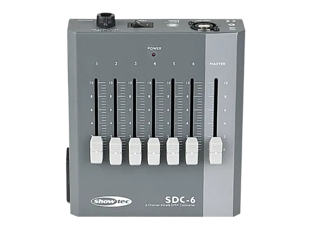 Showtec SDC-6 6 kanals lysmikser 6 xfadere, batteri og power 