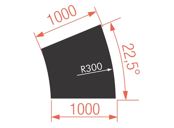 Stagedex Basicline deck R300 22,5 DGR Black coated 16 stk. 