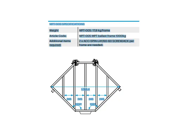 Prolyte MPT-005  Ballast frame for MPT Tower 