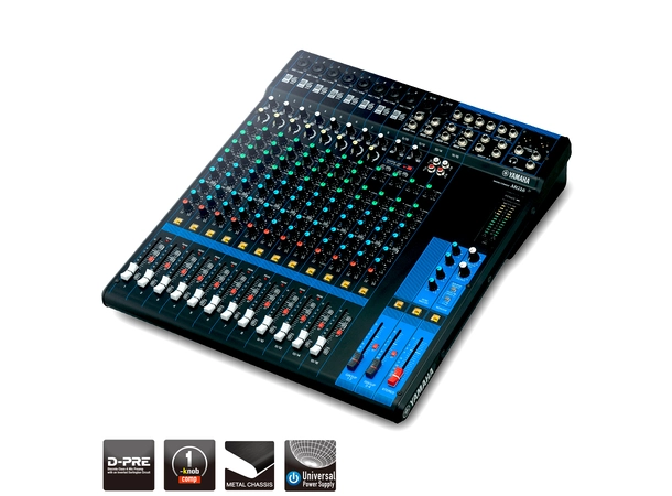 Yamaha MG16 Lydmikser 10 mic, 4 stereo, 4 Aux 