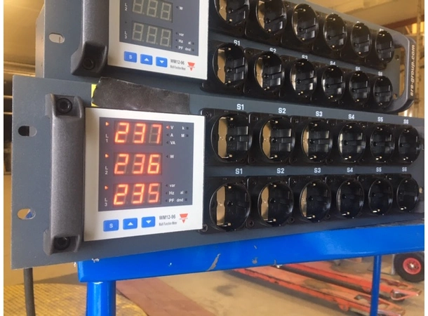 SRS PDU 6x16A,3U,12xSchuko+ Meter Front Rear Fuses,SOCA,32A Hybrid Hart,No Cable 