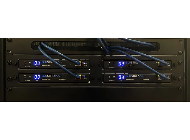 Blustream RSU-2RU 2RU Rack Shelf Unit 4 x Horizontal Blade Shelves 