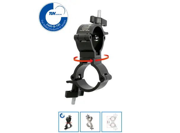 Doughty T5812301 Lightweight swivel coupler 48-51mm, 100kg Black 