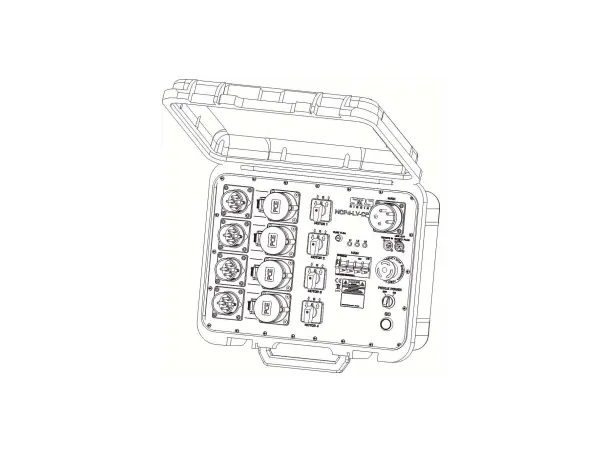 SRS MCP4-LV-CEE Hoist Control - CASED CEE32A/5 in, 4xCEE16/4, 4xCEE16/4p Out 