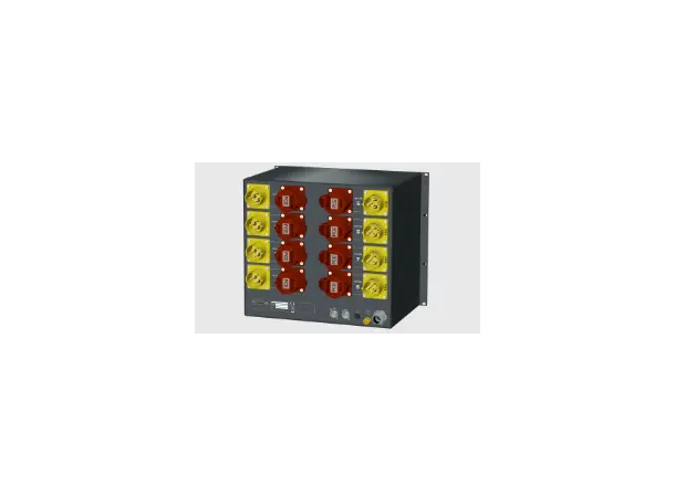 SRS MCBC8-LV-CEE Hoist Control, 9U CEE32A/5 in, 8xCEE16/4, 8xCEE16/4p Out 