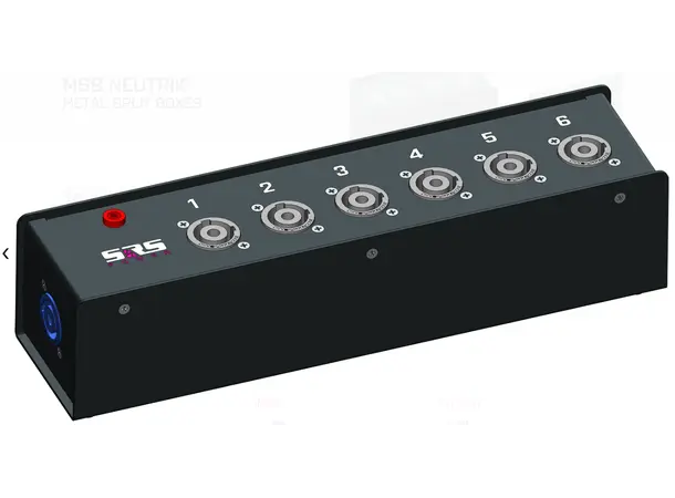 SRS MSB NAC-4NAC Powercon Split 4 - LED PowCon in - 4 x powcon out + led 