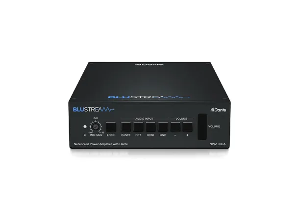 Blustream NPA100DA Amplifier with Dante Dante, HDMI ARC, Optical S/PDIF 