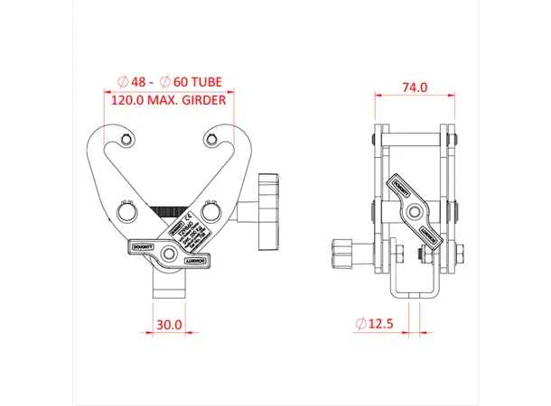 Doughty T29860 Scissor Clamp SWL 250kg 