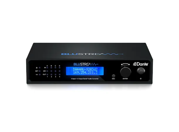 Blustream DA44AU Dante Converter 4x4 Dante® Digital Audio Converter 