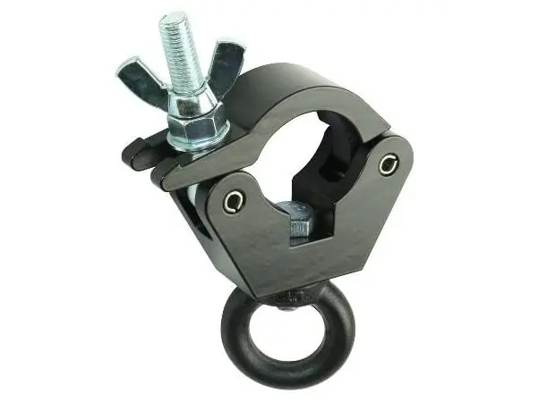 Doughty T58015 Slimline Hang Clamp BLACK Løfteøye, 48-51mm, 340kg, M12 Eyenut 