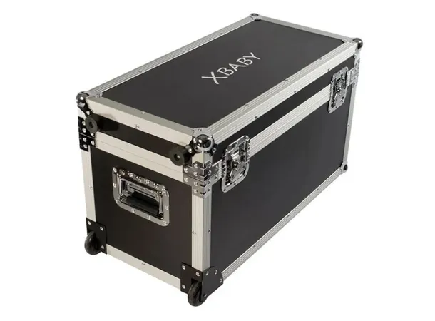 XBABY Flightcase for 6 x Fresnel 2 hjul + Uttrekk håndtak 
