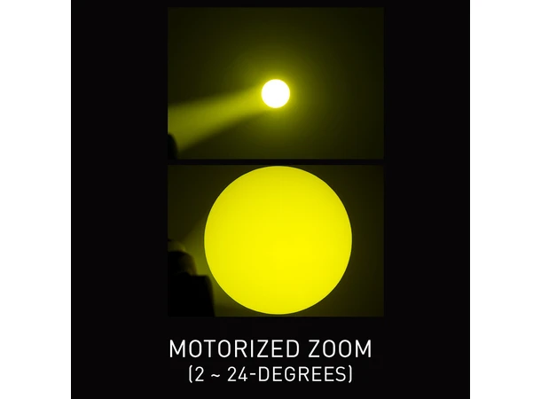 ADJ Focus Hybrid - 2° to 24° 200W, (7,500K) LED engine,  >70CRI 