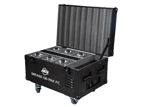 ADJ Mirage Q6 Pak Flight case with charging solution 