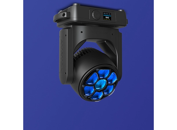 Ayrton ZONDA 3 Wash  CRI = 86 11 Kg, 7x40w, 4 - 56° Zoom, 5.200 Lumen 