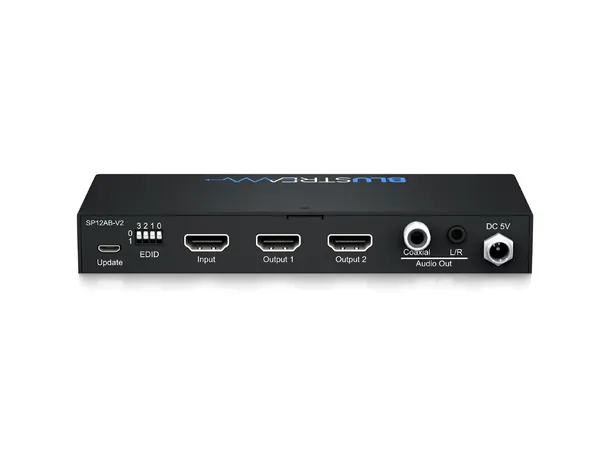 Blustream SP12AB-V2 2-Way HDMI Splitter 2-Way 4K HDMI Splitter, Audio Breakout 