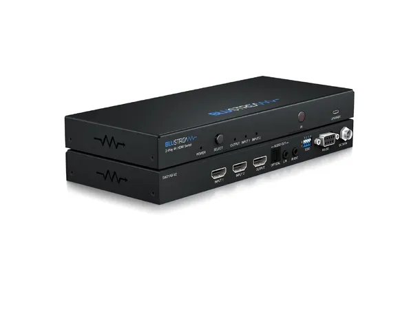 Blustream SW21AB-V2 Switcher HDMI-switch med integrert lyduttak. 