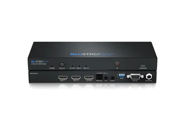 Blustream SW21AB-V2 Switcher HDMI-switch med integrert lyduttak. 