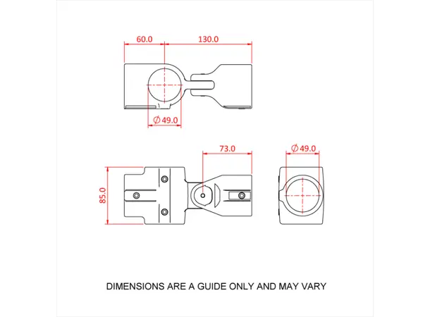 Doughty T194023 Swivel Tee Combination SWIVEL TEE COMBINATION 