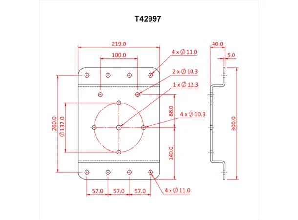Doughty T42997 Wall Mount. Plate (100Mm) Wall Mounting Plate (100Mm) 