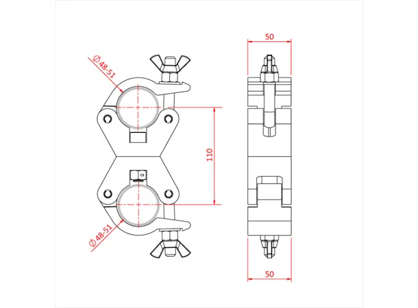 Doughty T57104 Cl. Paral. Coupler Doughty Clamp Parallel Coupler 