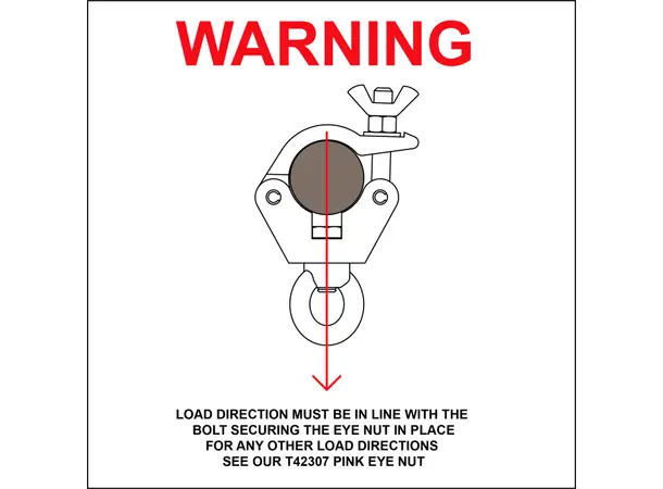 Doughty T57206 Hang. Cl. M12 Eye Hanging Clamp (M12 Eyenut - 340 Kg) B. 