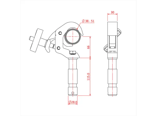 Doughty T58333 Q/T S/L Big Cl. Euro Spec Q/T Slimline Big Ben Clamp Euro Spec B. 
