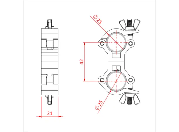 Doughty T58880 Atom Paral. Coupler Atom Parallel Coupler (To Suit 1") 