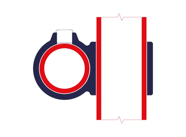 Doughty T16100 Crossover 90 Deg. PIPECLAMP CROSSOVER 90 deg. 