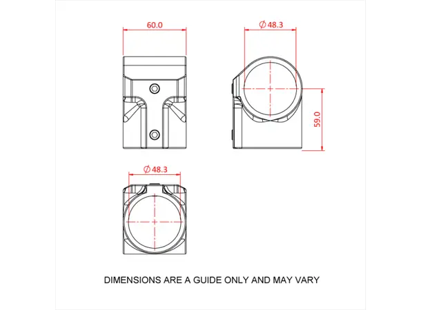 Doughty T194005E Short Tee (Slimline) SHORT TEE (slimline) 