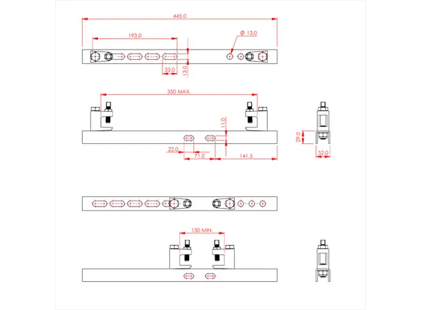 Doughty T42872 Girder Channel (E) Girder Channel (E) 150-300Mm + Flange 