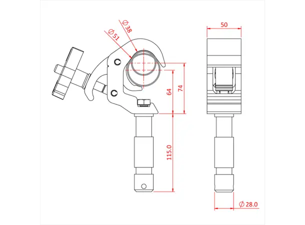 Doughty T58234 Quick Trig. Big B. Cl. Quick Trigger Big Ben Clamp Euro Spec 