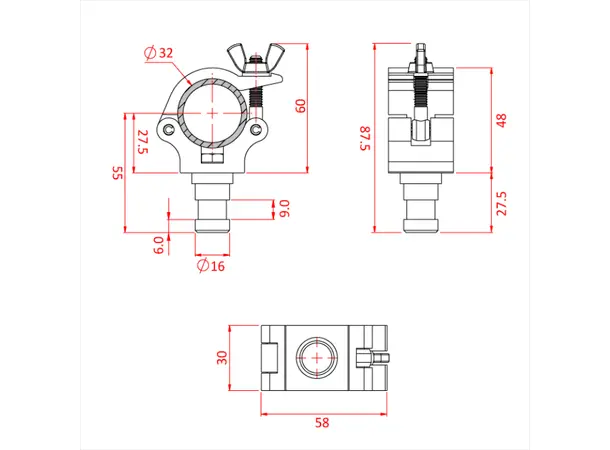 Doughty T58850 Atom Snap. Suit 1 1/4" Atom "Snapper" Suit 1 1/4" 16Mm Pin 